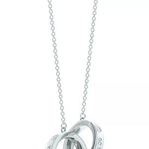 Tiffany Sterling Silver 1837 Interlocking Circles Pendant Necklace